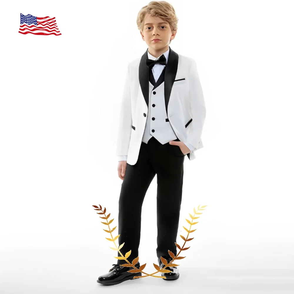 

Suit for Boys Wedding Tuxedo Kids Formal Jacket Pants Vest 3 Piece Set 2-16 Years Children's Custom Outfit Classic Clothes