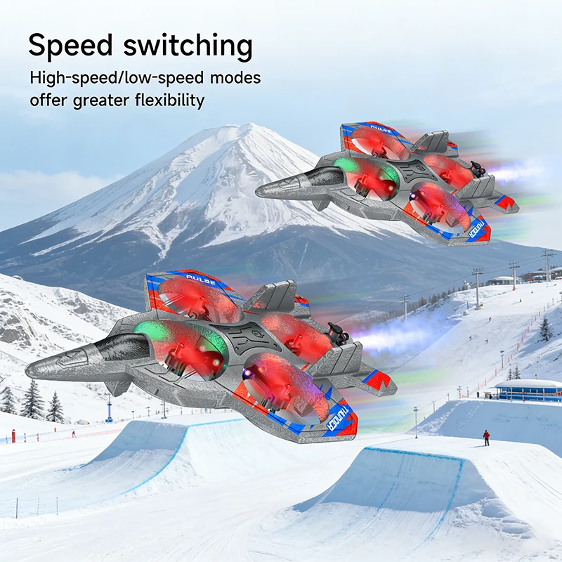 F505 Zwaartekrachtdetectie RC Hoogwaardige sproeischaumvliegtuigstunt intelligente hover UAV LED-verlichting met afstandsbediening bedienen straaljager