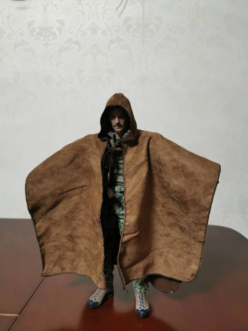 12 بوصة النساء/الرجال الجندي عباءة القرون الوسطى خمر القوطية مقنعين عباءة معطف هالوين كيب رداء زي ل 12 "عمل الشكل دودي #3