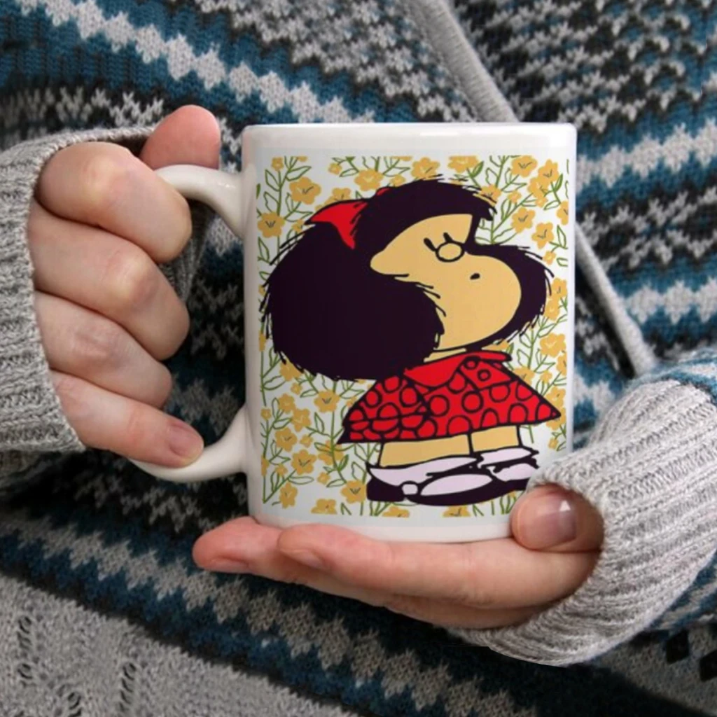 Mafalda Coffee Mug 11oz Fun Ceramic Coffee Tea Cocoa Cup Handle Tea Drink Cup