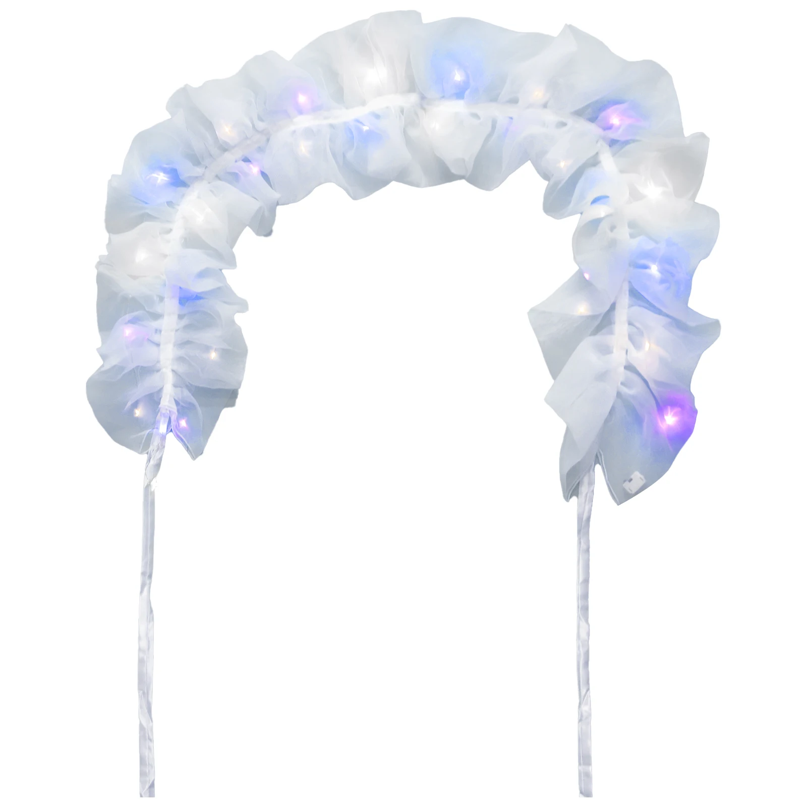 ハロウィン パーティー ケープ ショール ユニセックス セルフタイ フリル フェイクカラー ライトコスチュームアクセサリー付き 写真撮影 パフォーマンス小道具用