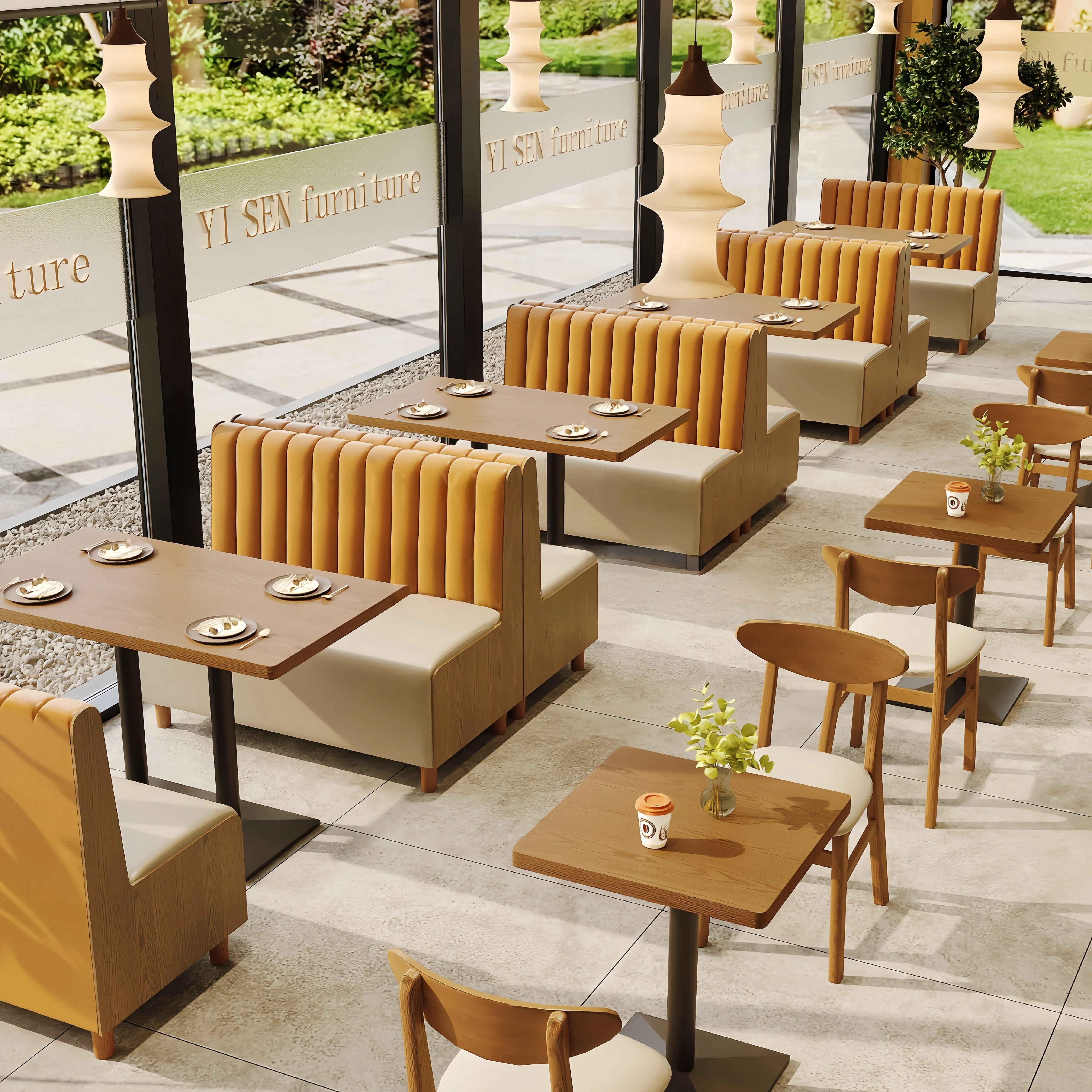 *Booth Sofas, Commercial Dining Tables, Milk Tea Shop Coffee Tables, Restaurant Tables and Chairs, Catering