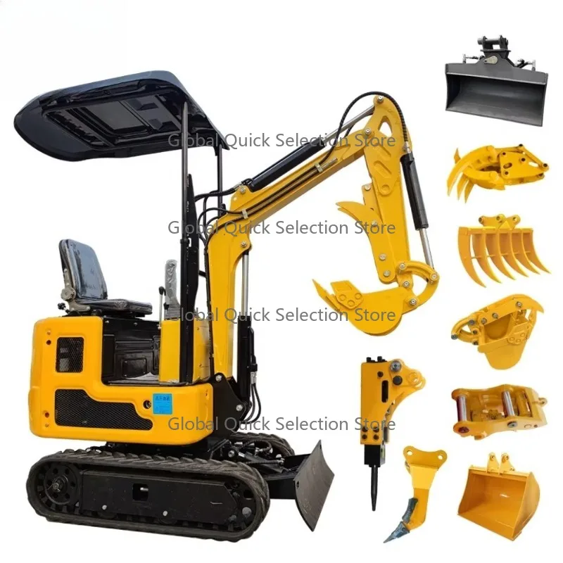 Accesorios para Maquinaria de Movimiento de Tierras Rippa, Piezas para Miniexcavadoras, Enganche Rápido Hidráulico