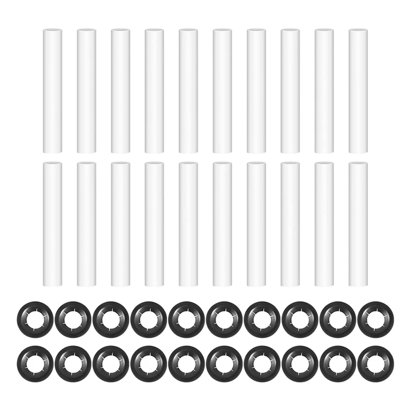 20 Sets Garage Door Hinge Quiet Roller Sleeves,11Mm ID 80Mm Length Roller Shaft Nuts Bearing Gaskets For Cars RV Garage