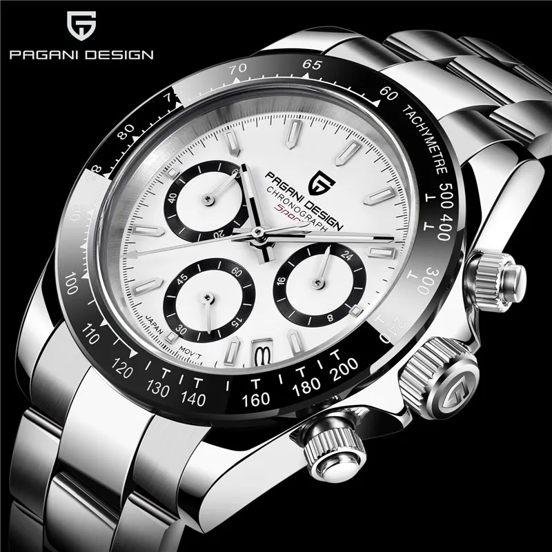 

PAGANI DESIGN Luxury Chronograph Stop Watch for Men Bezel Sapphire VK63 Sport Waterproof Quartz Men's Wristwatches Reloj Hombre