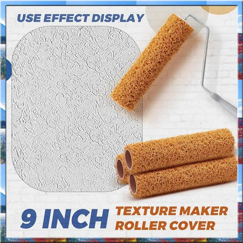 

Лучшие предложения 3 упаковки текстурированных валиков для краски Текстурированный валик для покраски стен Для покраски стен Товары для покраски дома