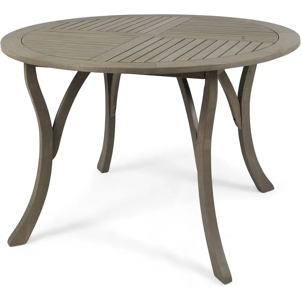 

47 Grey Acacia Wood Round Dining Table