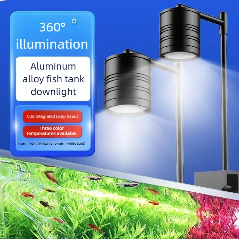 Aquarium light Full Spectrum Aquatic Plant Light, Freshwater Refugium Algae Fish Tank Light for Plant Ornamental Tank ,3 Colors
