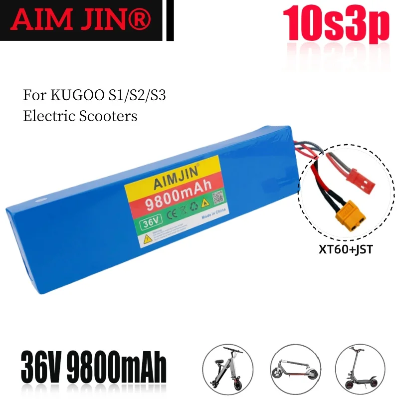 36V 9800mAH 10S3P For AOVO AOVOPRO Kamukai And SmartOne Electric Scooter battery pack