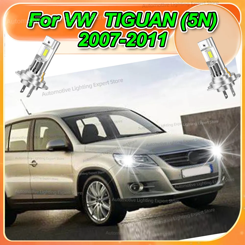 

2pcs LED Headlight Bulbs 6000K White Driving Lamp With Cooling Fan For VW VOLKSWAGEN TIGUAN 5N 2007 2008 2009 2010 2011