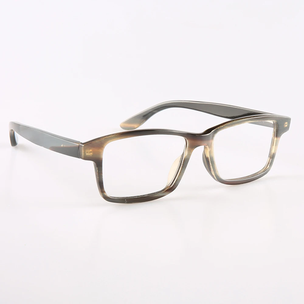 Man's Glasses Frames Unique Square Business Handmade Horn Prescription Women Eyeglass Frames Vintage Reading Optical Eyeglasses