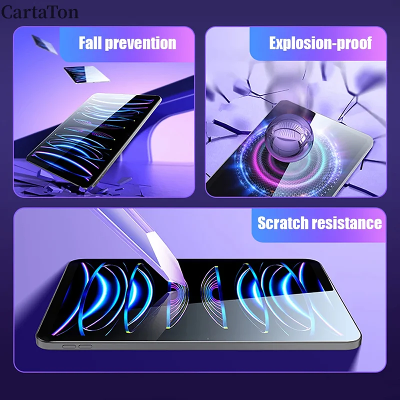 9H Tempered Glass for iPad 10th generation Air 5 4 10.9 Pro 11 2022 Screen Protector for iPad 10.2 9th 8th 7th Mini 6 5 Air 9.7