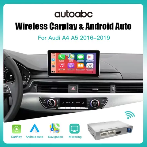 Audi A4 B9 A5 2016-2018 용 AUTOABC 무선 CarPlay 안드로이드 자동 미러 링크 AirPlay 역방향 카메라 멀티미디어 액세서리