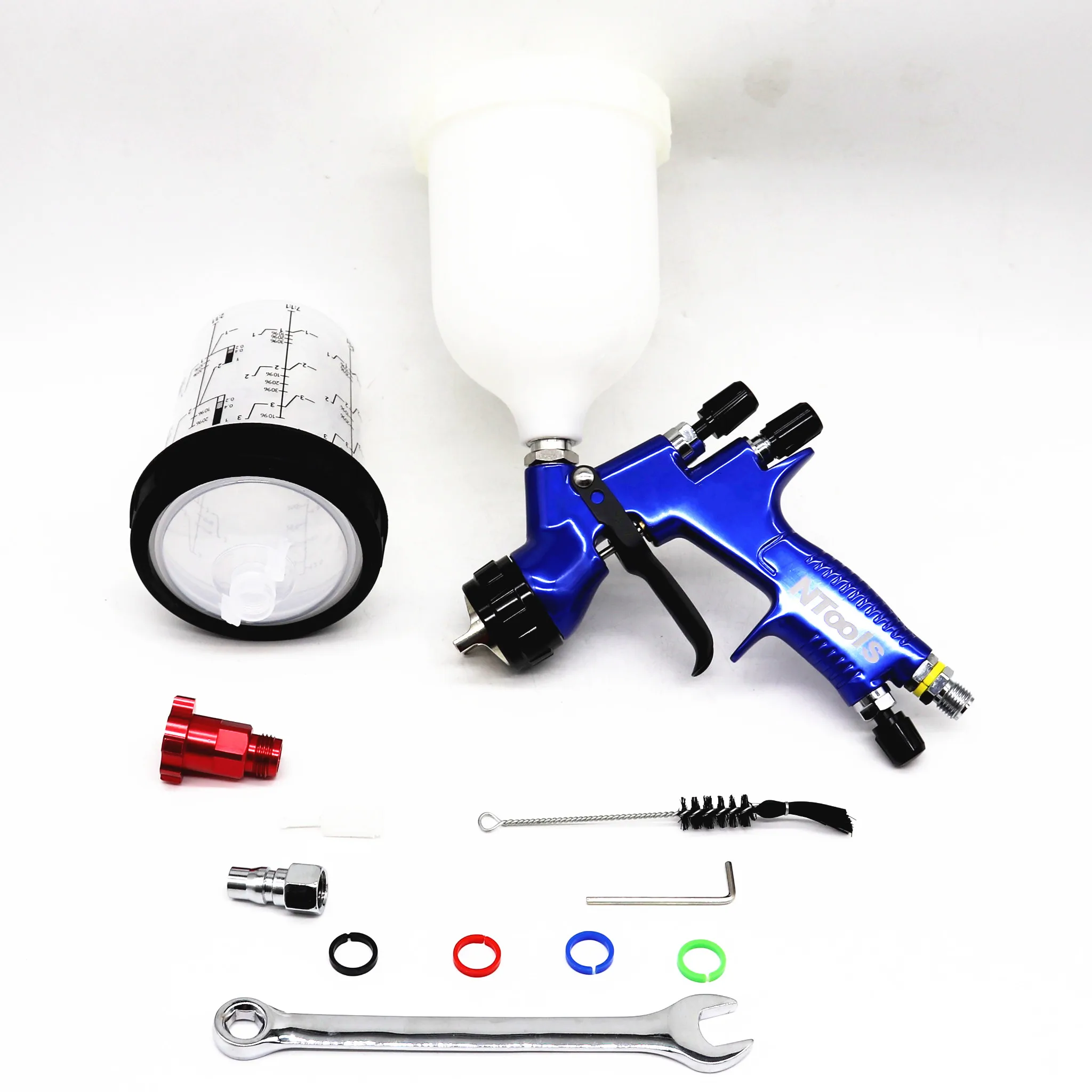NTOOLSHigh Quality Spray Gun Car Paint Spray Gun 1.3mmwith paint mixing cup Nozzle Paint Gun Water Based Air Spray Gun Airbrush