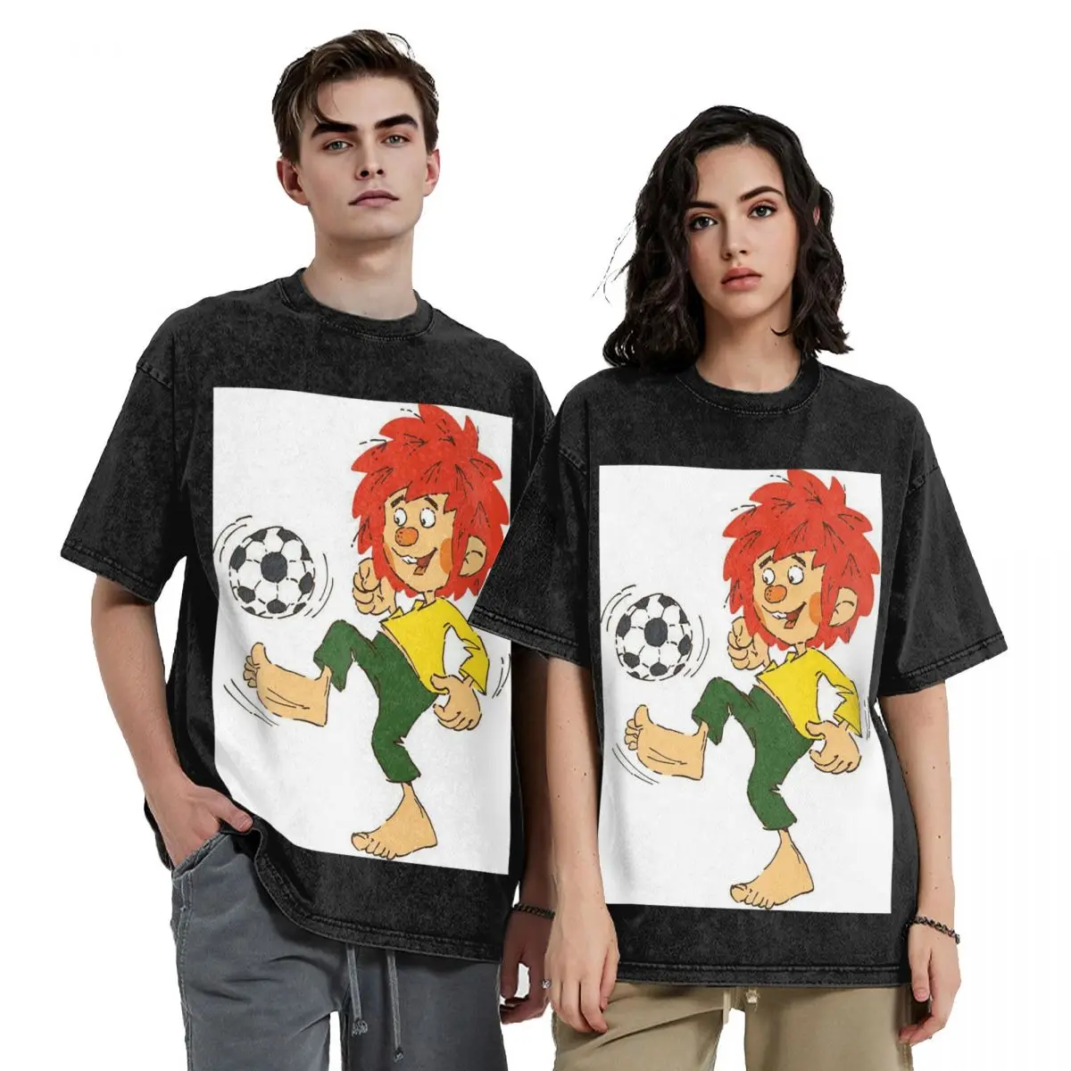 

Pumuckl Is An Invisible Goblin, футболки с короткими рукавами в стиле хип-хоп, потертые футболки, уличная футболка, повседневная футболка для мужчин и женщин