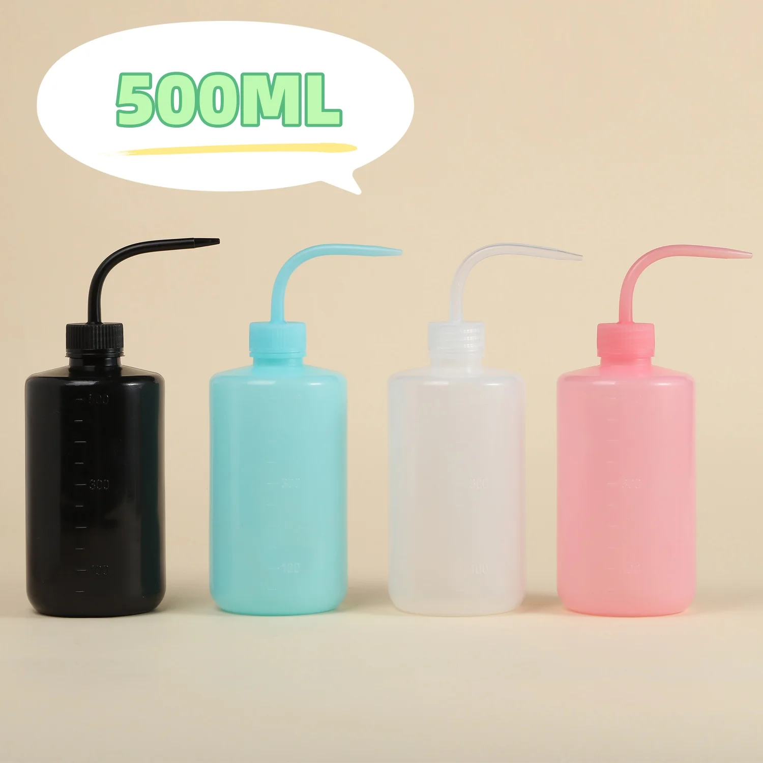 250/500ml Tattoo Washing Bottle Clean Squeeze Bottle Eyelash Extension Cleaning Laboratory Measuring Plastic Makeup Supplies