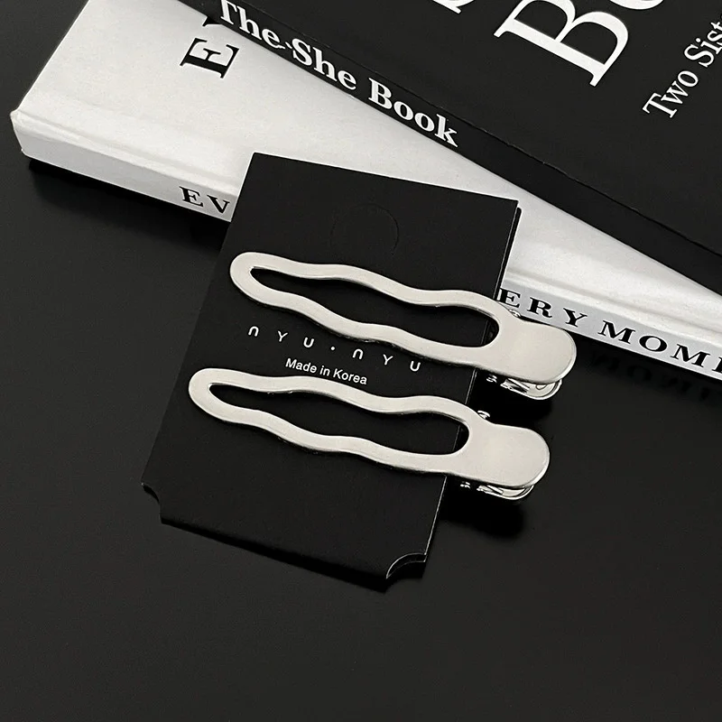2/3 Teile/satz Y2K Silber Metall Haarnadel für Frauen Mädchen Stern Haar Clips Mehrere Stile Nahtlose Entenschnabel Clip haar Accessoires – Detail 12