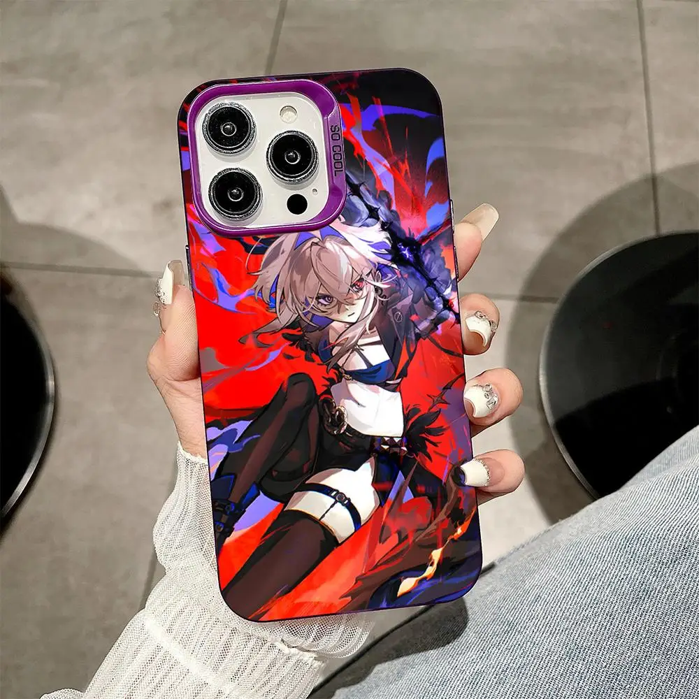 حافظة لهاتف آيفون 17 16 15 14 13 12 11 X XR XS 8 7 Pro Max Plus غطاء أرجواني شفاف جميل