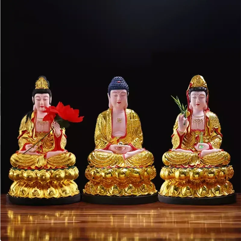 

Shakyamuni Buddha Ksitigarbha Bodhisattva Avalokitesvara Buddha statue Home Buddha Hall Offering Ornaments Home Furnishing