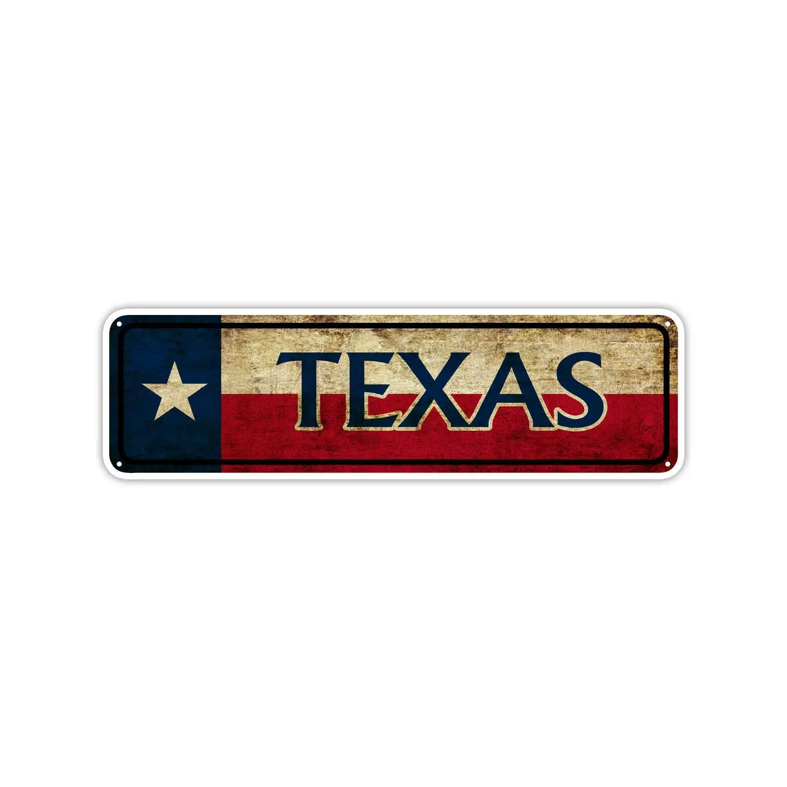 

Texas State Flag USA Wall Art Gift Retro Look Street Metal sign signage 10.16 x 40.64 cm