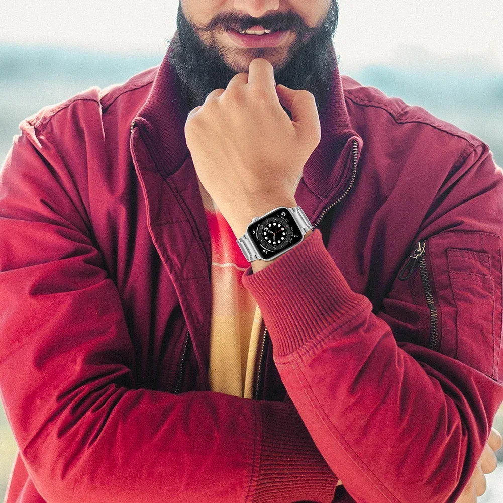 Металлический ремешок из титанового сплава для Apple Watch Ultra2 10 9 8 7 46 мм 45 мм 41 мм Браслет из нержавеющей стали для 6 5 4 SE 44 мм 42 мм 40 мм