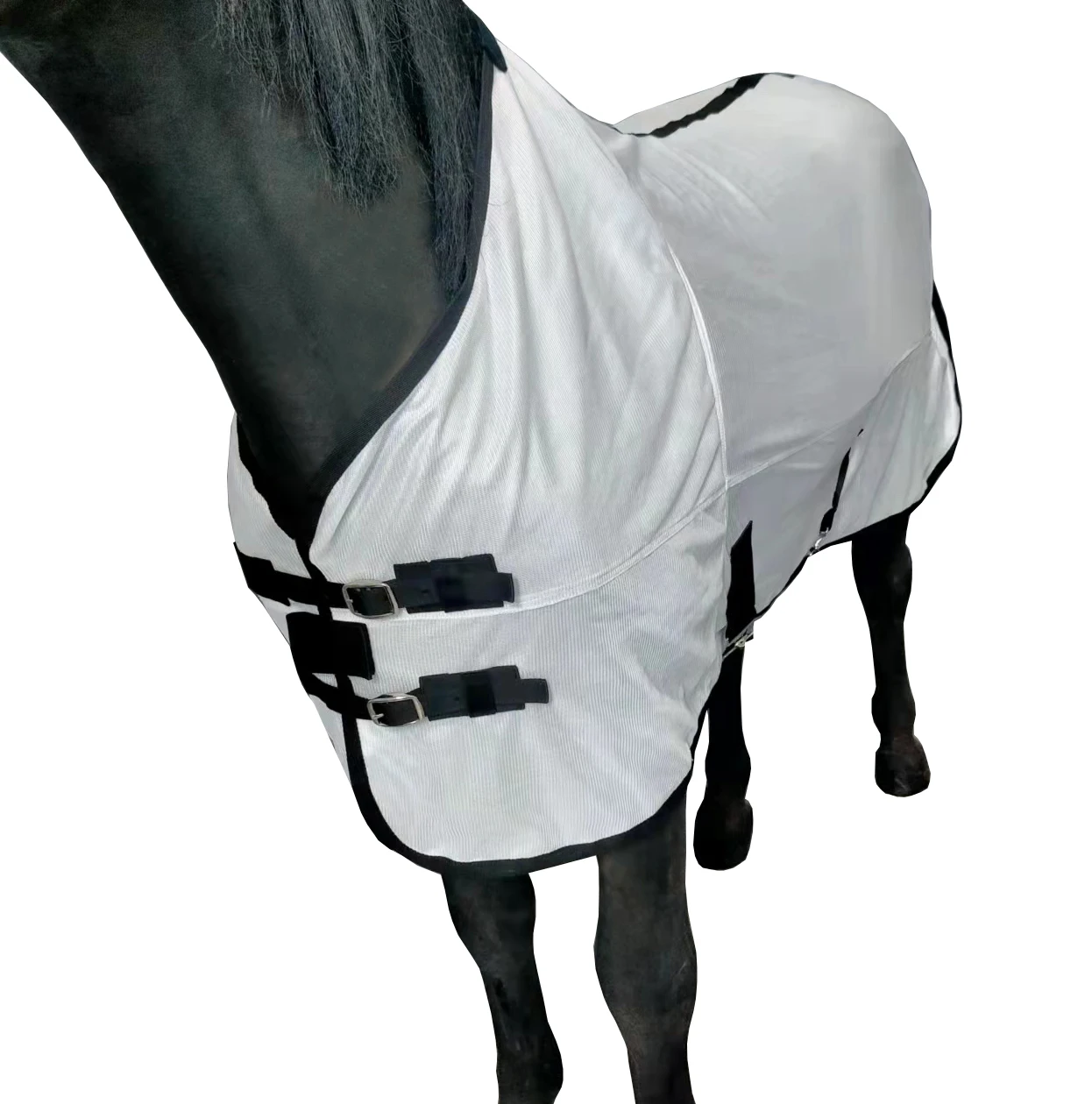 Tappeto a rete per mosche da cavallo tappeto per cavalli standard in rete d'aria lenzuolo per mosche estive per cavalli 6'0 "6'3" 6'6 "6'9"