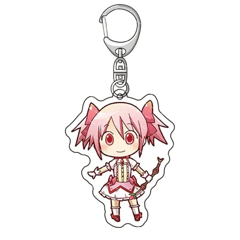 Anime Puella Magi Madoka Magica Portachiavi Acrilico Figura Miki Sayaka Tomoe Kaname Madoka Akemi Homura Cosplay Borsa Regalo Pendent