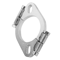 2.5in 63mm Steel Exhaust Flange Flat Oval Split Repair Replacement Accessory