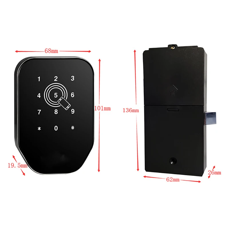 Armadietto intelligente con serratura per armadietto, serratura per cassetto senza chiave, telecomando per telefono TTLOCK, serratura elettrica RFID per palestra Bluetooth
