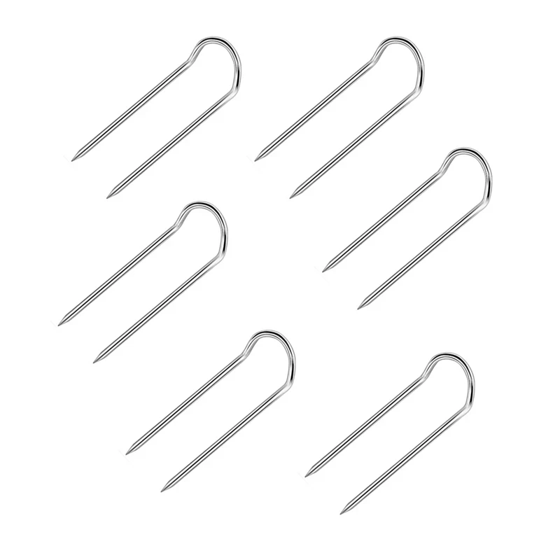 50 قطعة معدنية اللحف U دبابيس شوكة دبابيس الحرفية مستقيم اللحف إبرة للخياطة النسيج الحرفية صنع المجوهرات دبابيس الخياطة