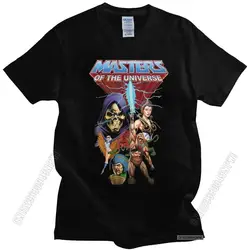 Classic He-Man And The Masters Of The Universe T Shirt Men Pure Cotton Anime Skeletor 80s She-Ra Beast T-Shirt Graphic Tee Top