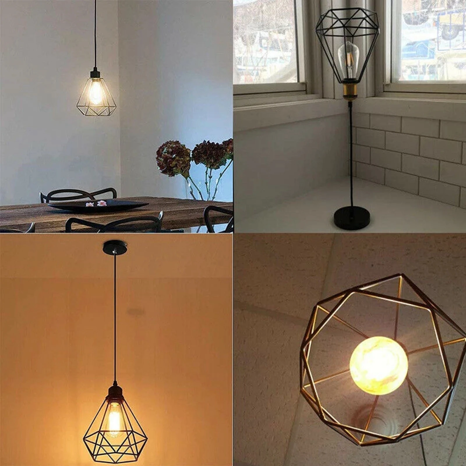 Hollow Out Metal Pendant Light Shades Chandelier Lamp Cover Vintage Style