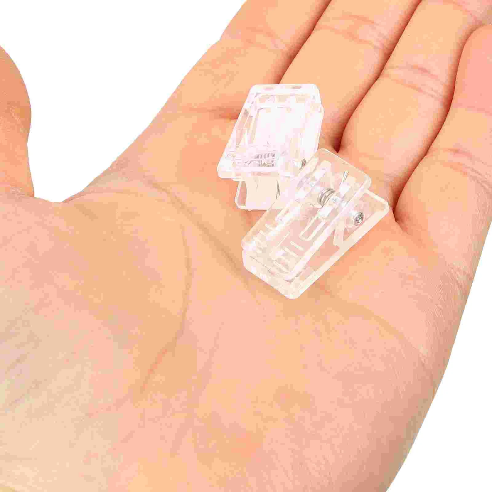 30 Pcs Self-adhesive Clip Transparent Spring Wall Clips for Hanging Posters Clear Photo