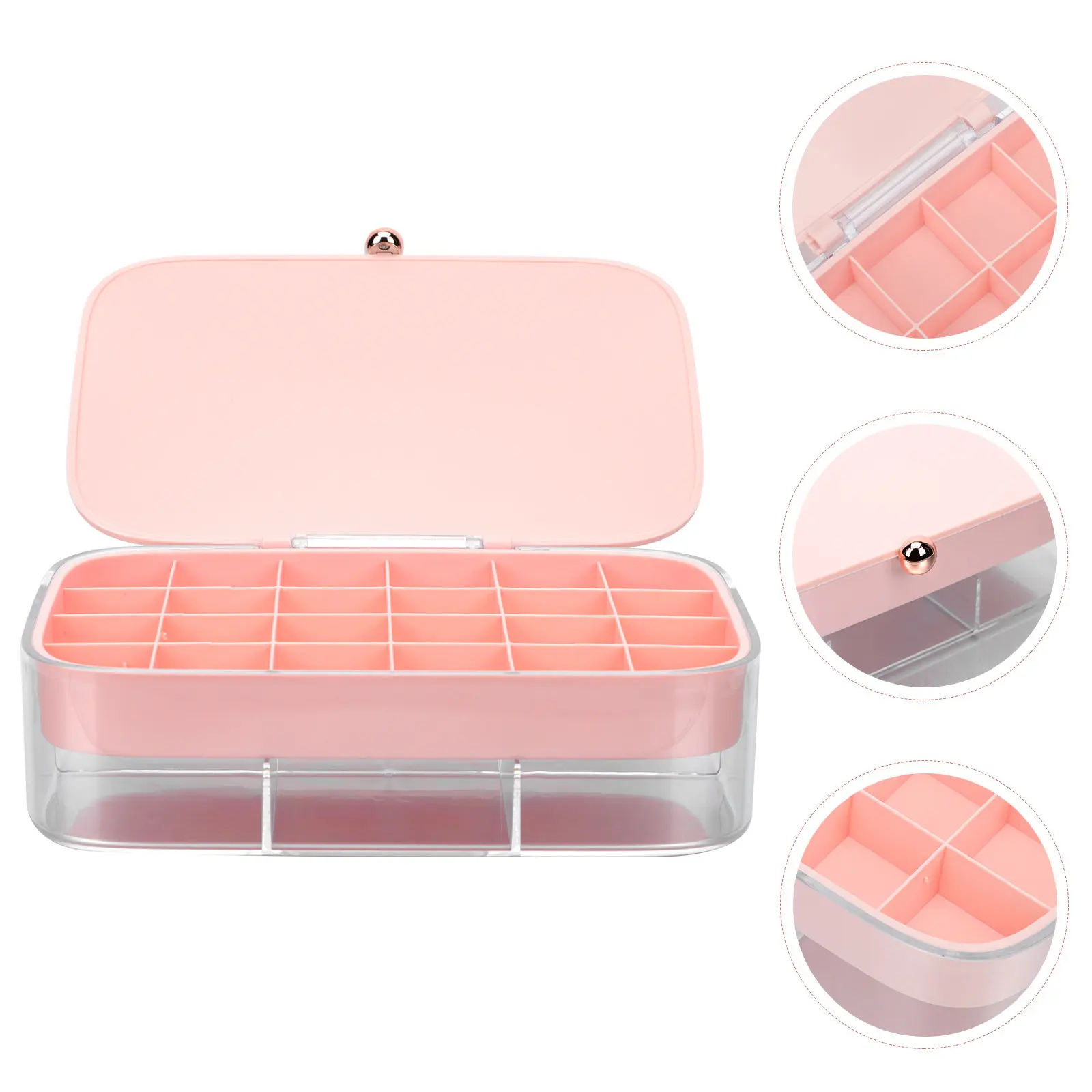 

1 шт. Многослойная шкатулка для хранения украшений, модный элегантный органайзер для колец, серег, браслетов, настольный демонстрационный футляр