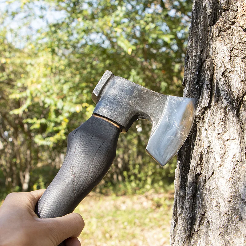65-strength Steel Multi-functional Tactical High-quality Green Oak Wood Handle Outdoor Household Firewood Splitting Hand Tools
