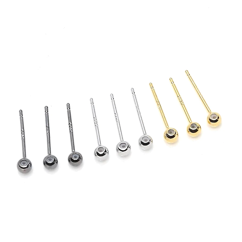10 Pieces Brass Coated Gold 3-4 Mm Silicone Handheld Plug DIY Handmade Jewelry Baroque Doll Decoration Accessories Materials