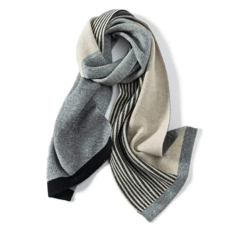 

35% cashmere scarf size 180 * 35 for women's autumn and winter outdoor wear, warm knit cashmere scarf shawl