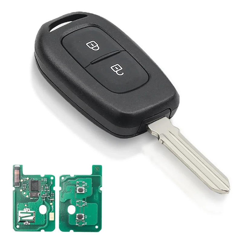

Renault Candy Plate Remote Key 2 Buttons 433 Frequency with Battery and Chip and HU136 Blade Remote Key Fob (OEM: PCF7961M)