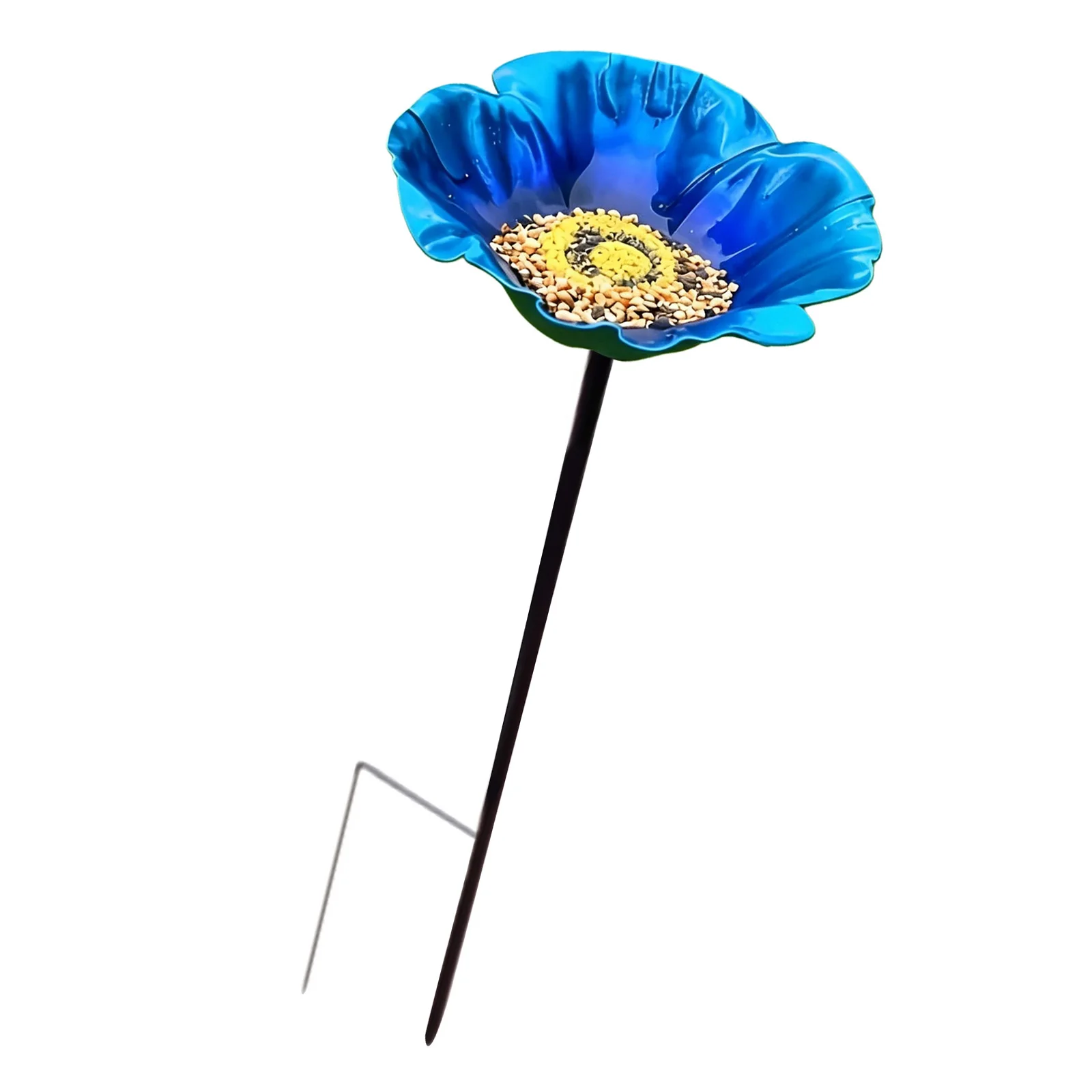 Bee Watering Station Decorative Metal Bee Butterfly Feeder Flower Colorful Lawn Stake for Outdoor Garden Yard Lawn Decor