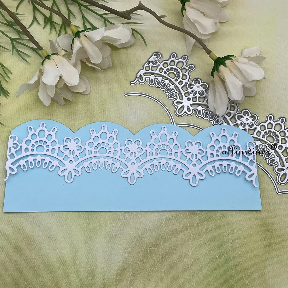 الدانتيل زهرة الحدود الإطار المعادن قطع يموت الإستنسل DIY بها بنفسك سكرابوكينغ الزخرفية النقش الحرفية يموت قطع قالب #1