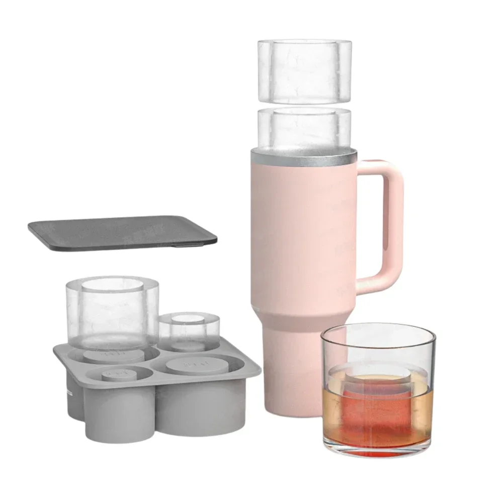 ST  Accessories Summer Ice Mould Cube Trays Ice Making Beverage Cup Maker Circle Ice Shape Silicone Molds For Stanley Cup