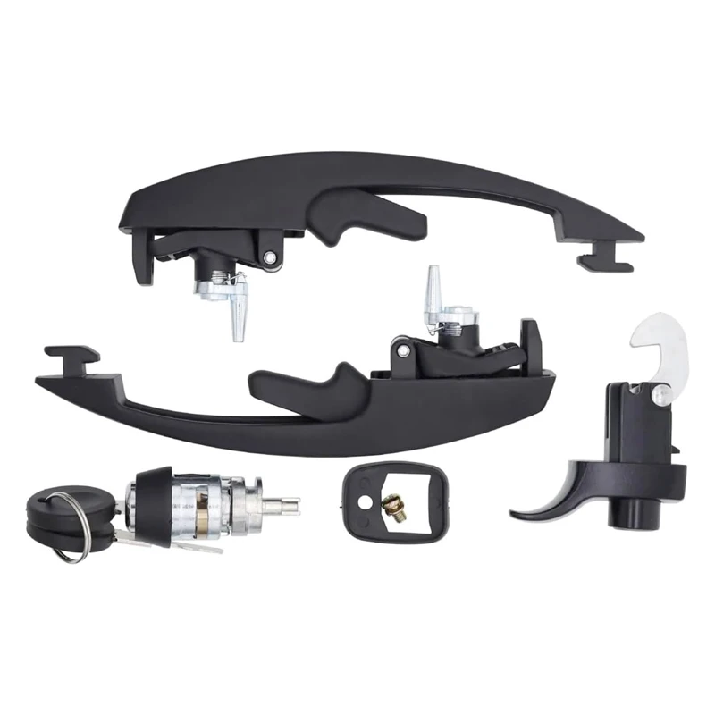 1 Par de Manijas Exteriores para Puertas Izquierda y Derecha con 2 Llaves para VW Beetle VW Vocho 1973-2004 OEM 111837205J 1BM827503 1BM837205