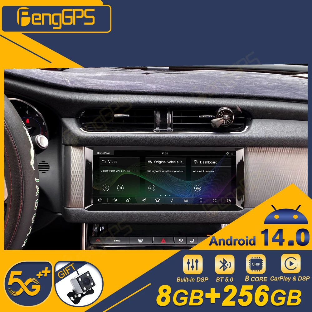 

10.25 Inch Android 14 CarPlay Car Radio For Jaguar XF 2016-2019 Touch Screen Multimedia Player GPS Navigation Car Accessories BT