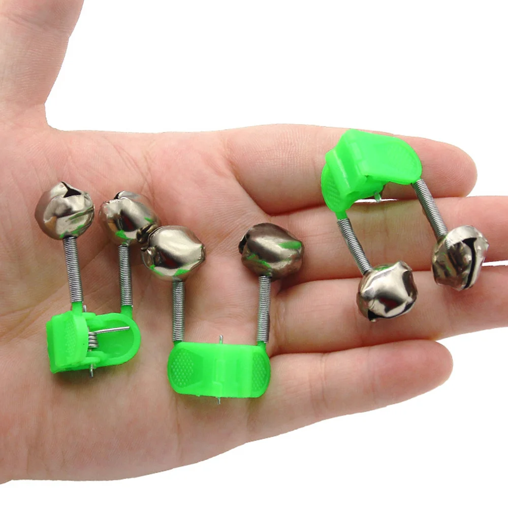 2022 Fishing Accessories Fish Alarm Twin Bells Ring Clip Fishing Rod Bite Alarm Bells Ring For Peche En Mer Seabass Equipment