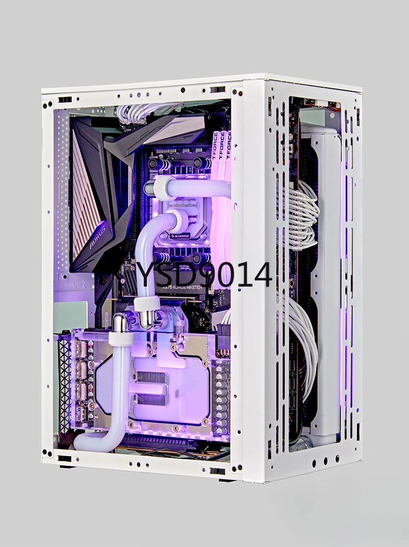 For Meshroom S V2 without graphics card extension cable ITX desktop chassis, 4-slot mesh graphics card 280 water-cooled