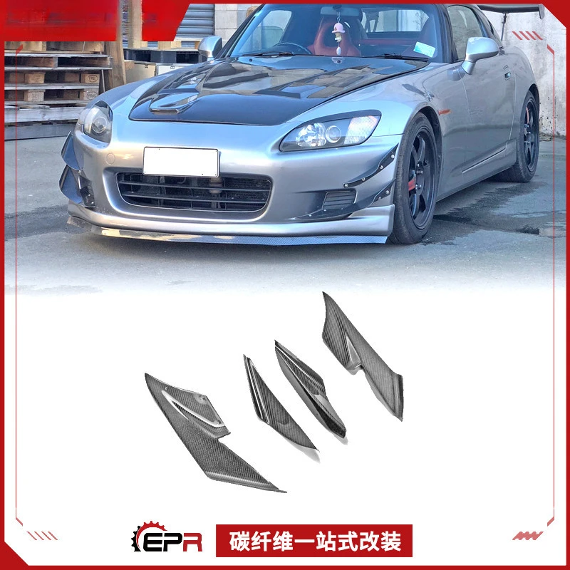 

For Honda S2000 J's Racing Style Carbon Fiber Front Bumper Air Knife - Spoiler Front Blade Modification Part