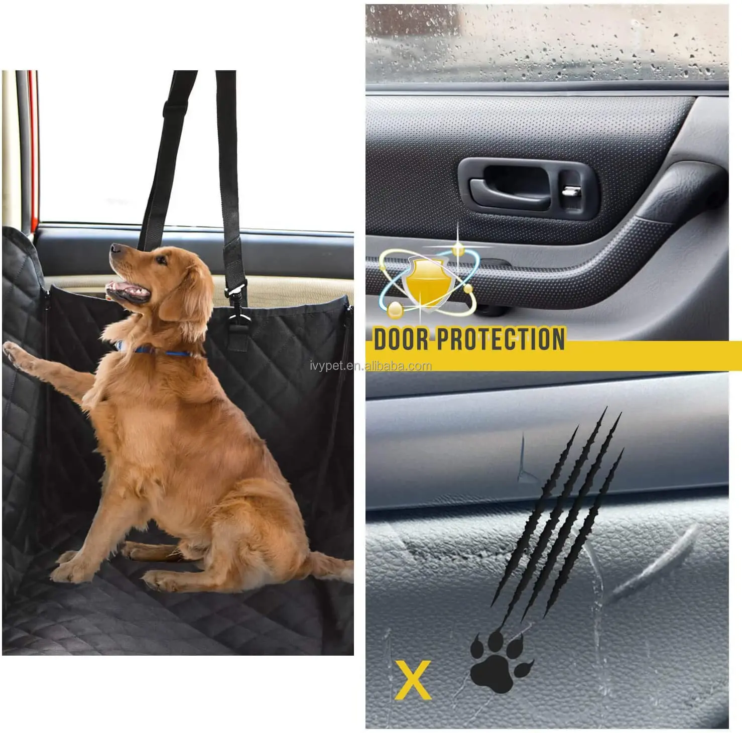 Luxury  Car  Cover for Back Extra Larger with Belt Hard Anti-Slip Bottom Car Back Fit for All Cars Pet  Cover