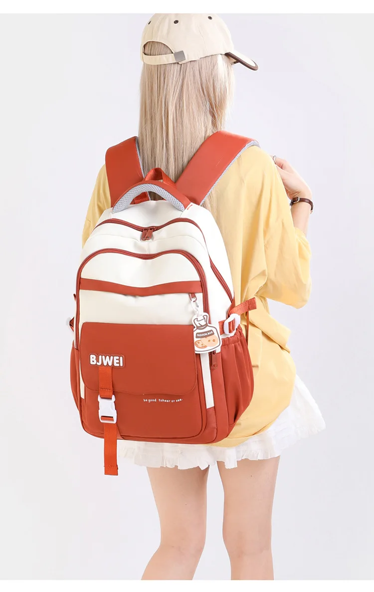 2024 Summer BAIJIAWEI Brand Designer Youth Backpacks for Girls Cute school bag for teenagers Academy style Colorful backpack