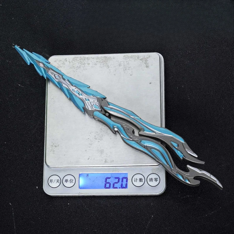 22 cm Crossing Spiel Peripherie Blazing Radiance Schmetterling Waffen Modell Spielzeug Messer Ungeschärft Training Prop Metall Handwerk Junge Geschenk