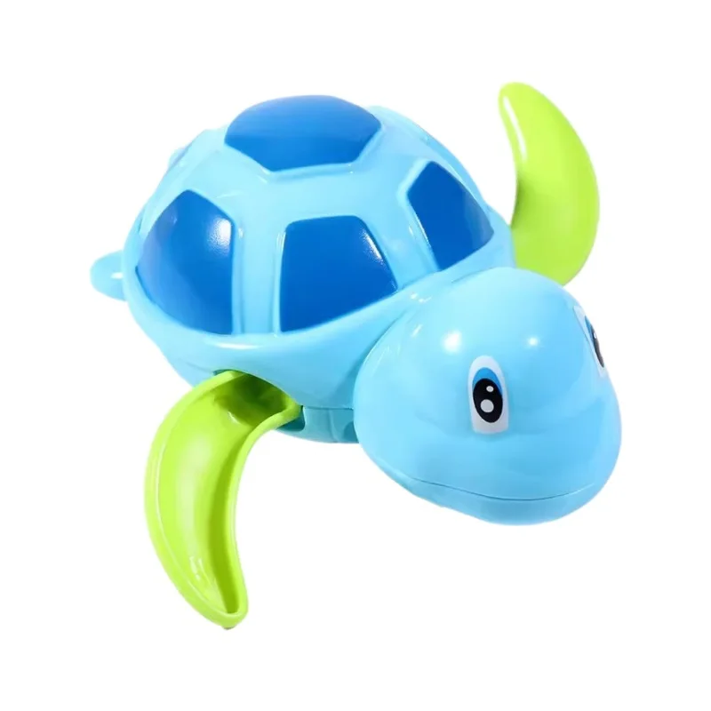 Cartoon Cute Tortoise Baby Water Bath Toys Classic Kids Infant Bathroom Mini Colorful Soft Floating Animals Figure Clockwork Toy